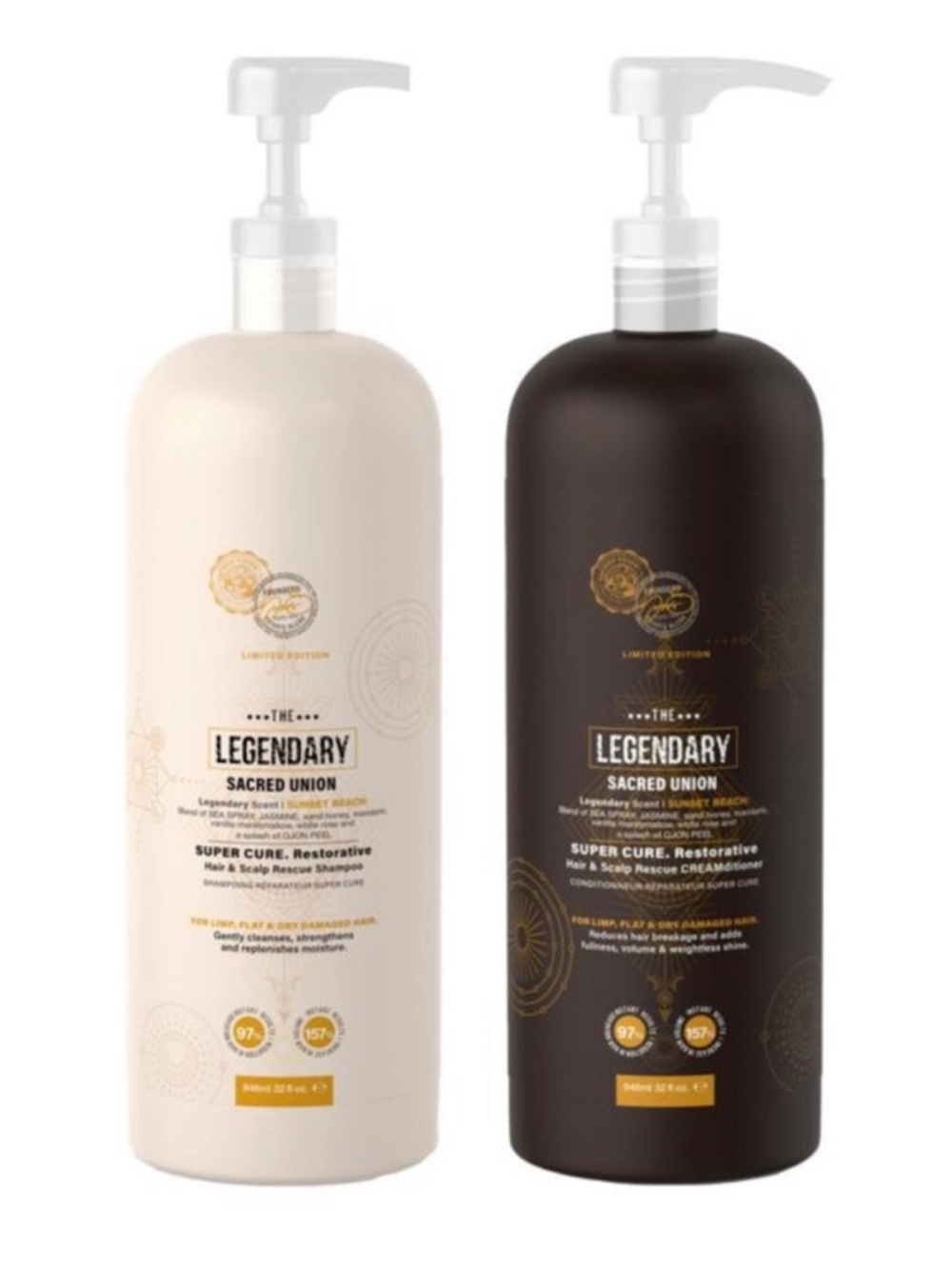 NEW Tweak'd by Nature Golden Amber Legendary Shampoo and CREAMditioner 32 Oz Ea